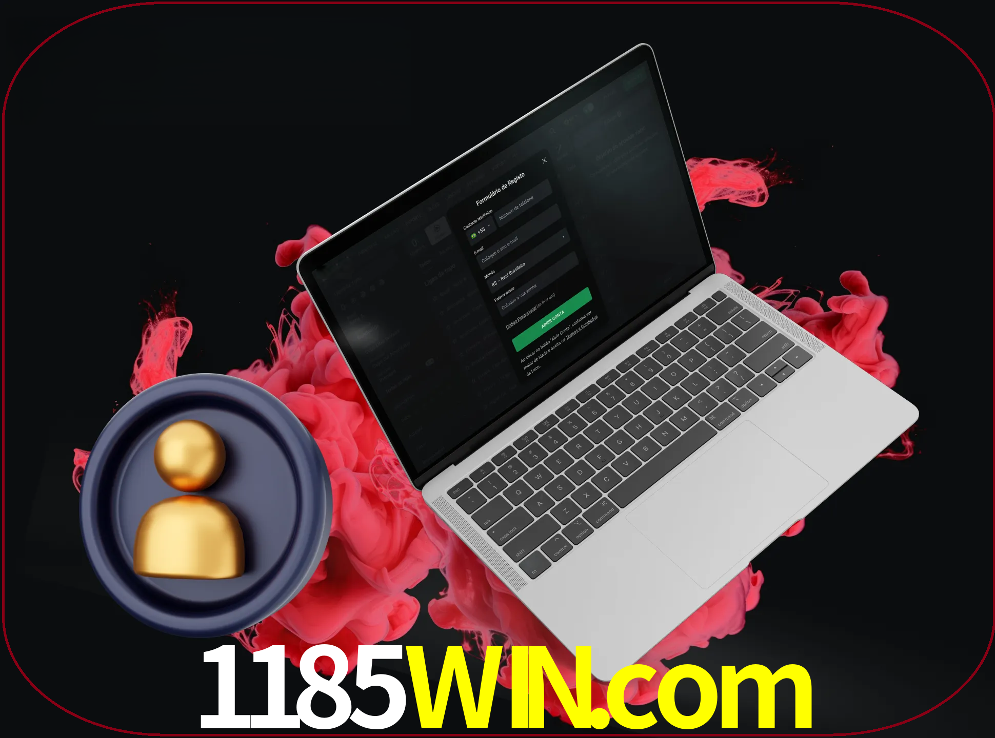 No cabeçalho do site 1185win, clique no botão que o levará a um formulário especial onde terá de introduzir as suas informações actuais.