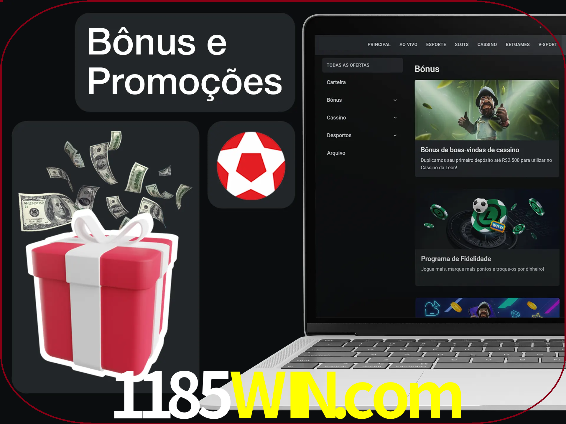 Verifique se há novos bônus e promoções.